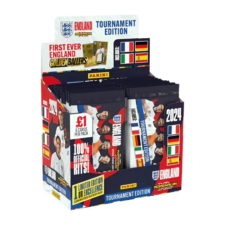 Panini - 2024 England Adrenalyn XL Official Tournament Edition Football (Soccer) - Booster Box (50x Packs)