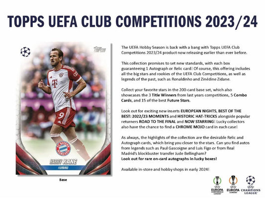 Topps - 2023/24 UEFA Club Competitions Football (Soccer) - Hobby Box