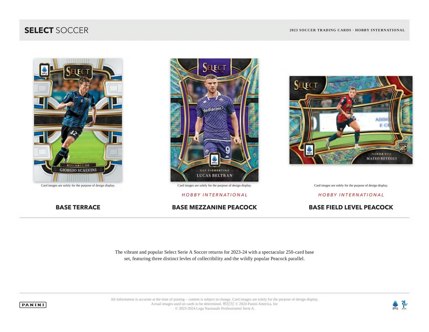 Panini - 2023/24 Select Serie A Football (Soccer) - International Hobby Box