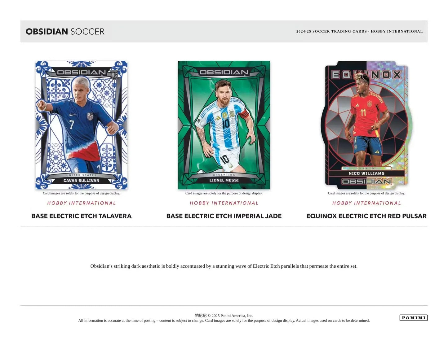 Panini - 2024/25 Obsidian Football (Soccer) - International Hobby Box