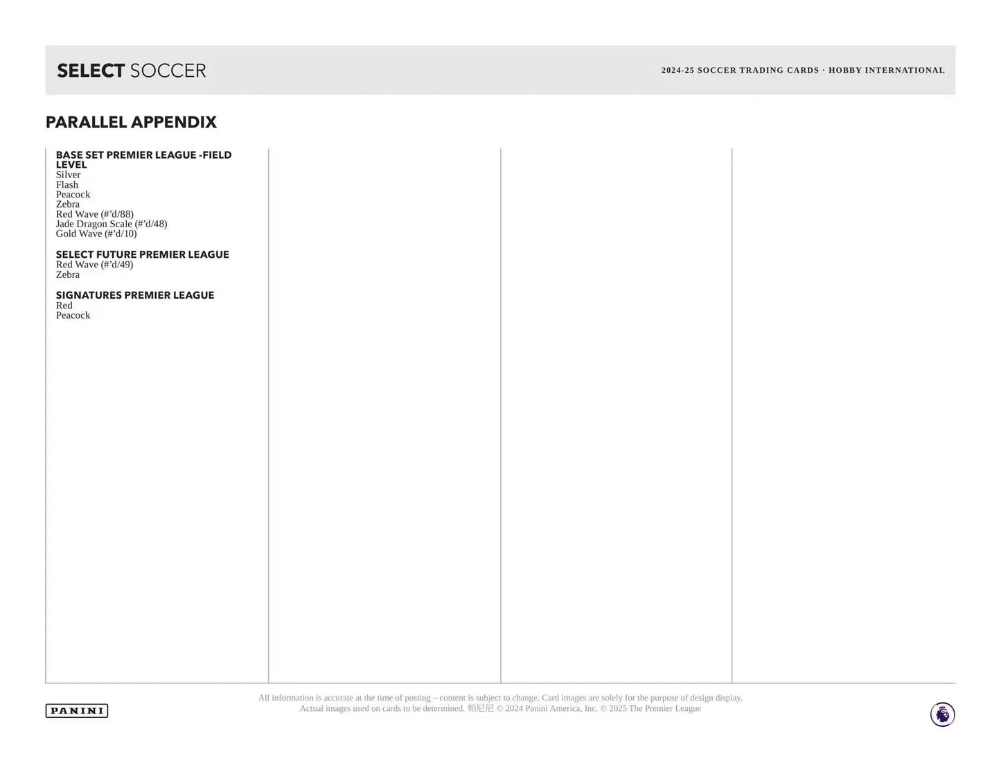 Panini - 2024/25 Select Premier League Football (Soccer) - International Hobby Box